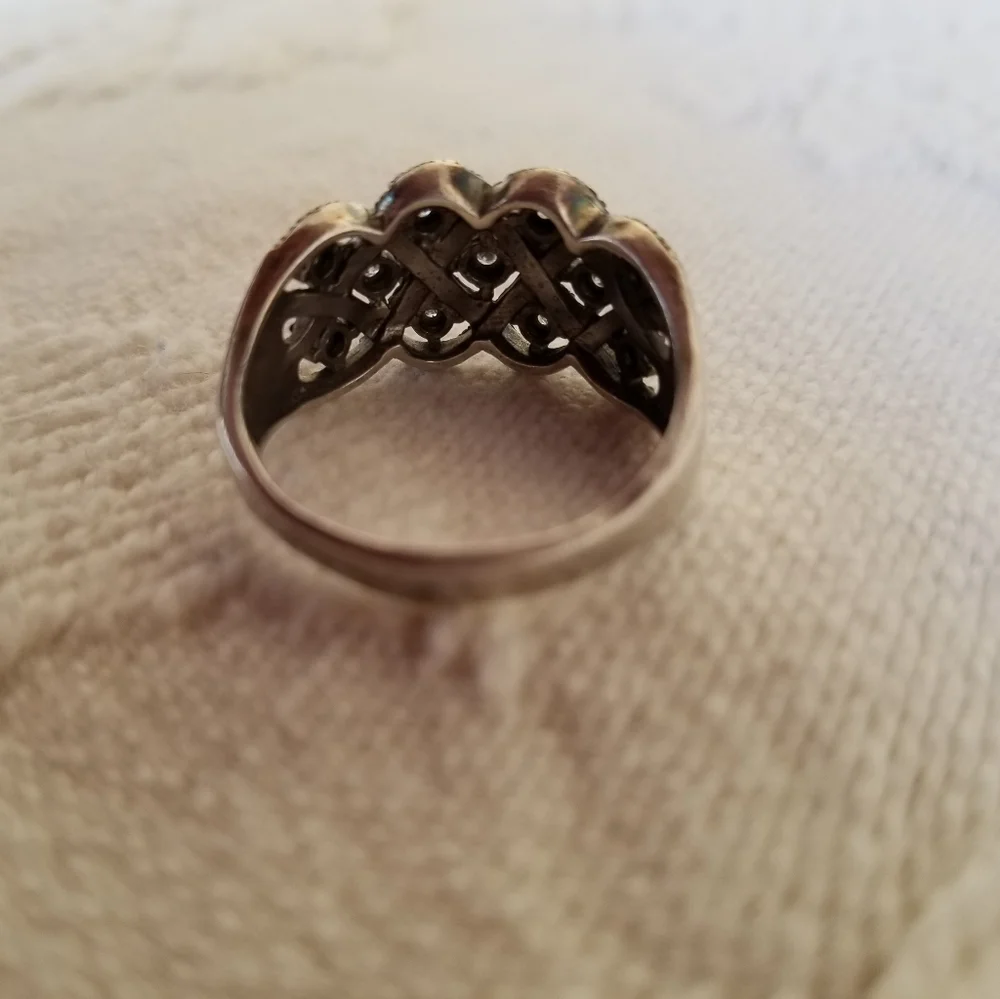 Diamond chip 925 ring - Picture 3 of 6